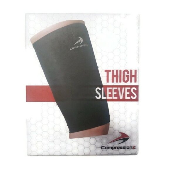 Compression Z Thigh Sleeves 1 Pair Hamstring Quad Groan Support Unisex 18-19.5" - Picture 4 of 8
